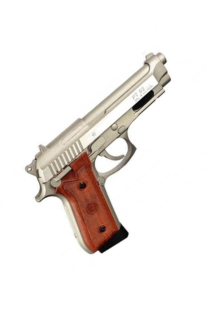 Cybergun PT92 Stainless 1,9 Joule GREY Airline / Semi + Full Auto 6mm / Co2-3013-a